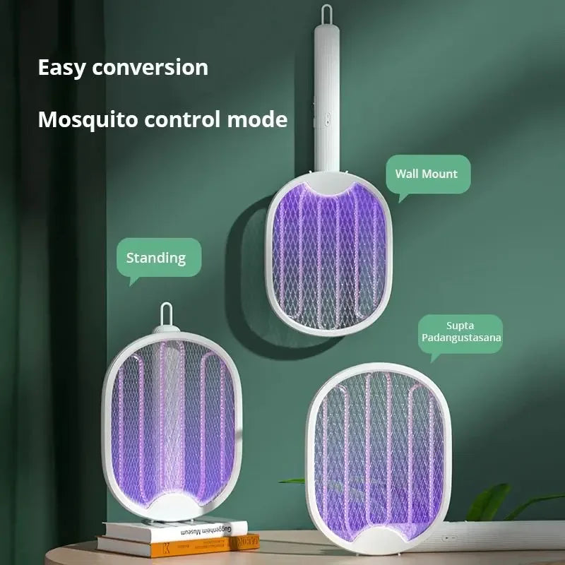 1 lámpara nueva para matar mosquitos, recargable por USB, eléctrica, plegable, matamoscas, 3000 V