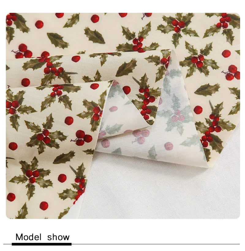 Christmas Series Cotton Fabric 150x50cm Printed Cloth for Sewing Quilting and DIY Projects