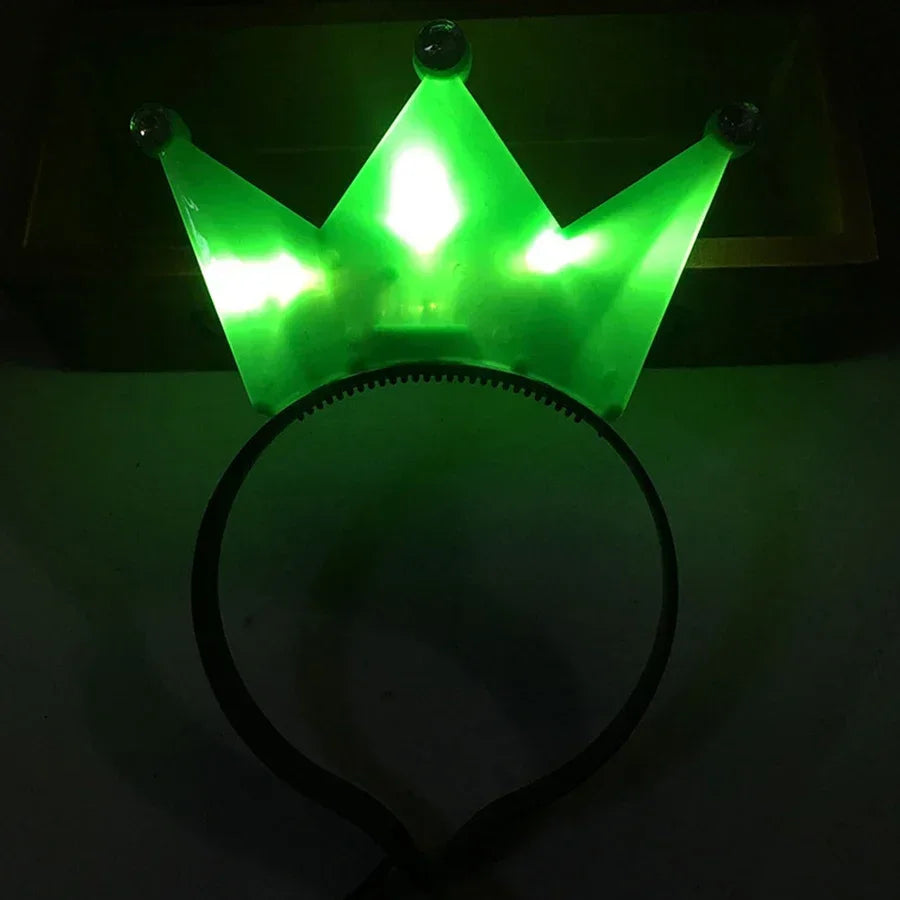 LED Princess Crown Headbands 6/12pcs Light Up Tiaras for Weddings and Parties Flashing Hair Hoops