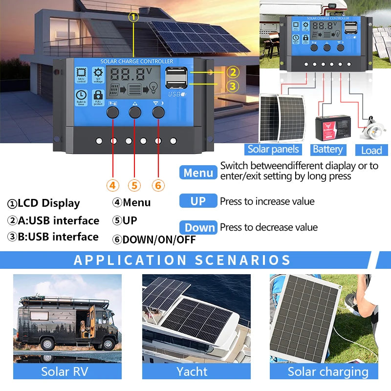 6000W Solar Inverter Kit with 600W Panel 12V Charging System