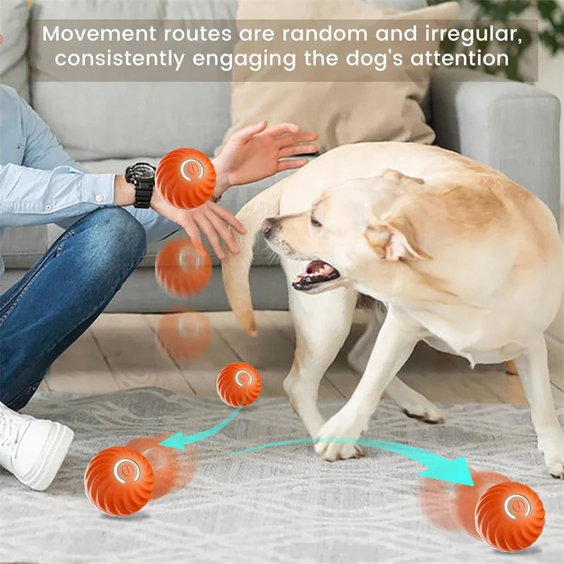 Smart Dog Toy Ball Electronic Interactive Moving Ball USB Bouncing Pet Toy for Puppies and Cats