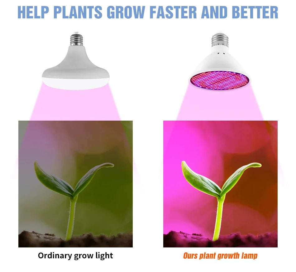220V E27 300LEDs Plant Grow Light Full Spectrum Bulb