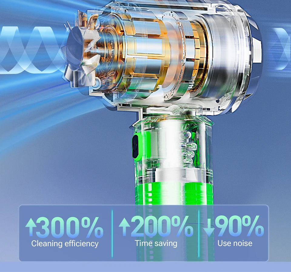 Cordless Mini Car Vacuum Cleaner Handheld with Powerful Suction for Easy Cleaning