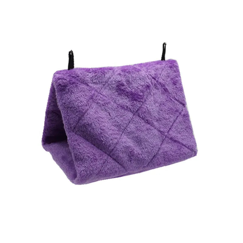Fashion Pet Bird Cages Warm Parrot Hammock Soft Plush Birds Nest Hut Tent Bed Hanging Cave for Sleeping and Hatching Shed House