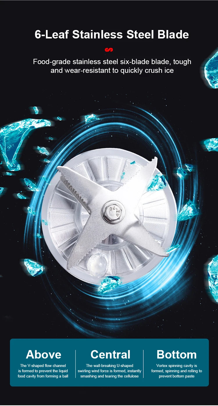 2000W Heavy Duty Commercial Blender – Powerful Performance for Smoothies and Juices