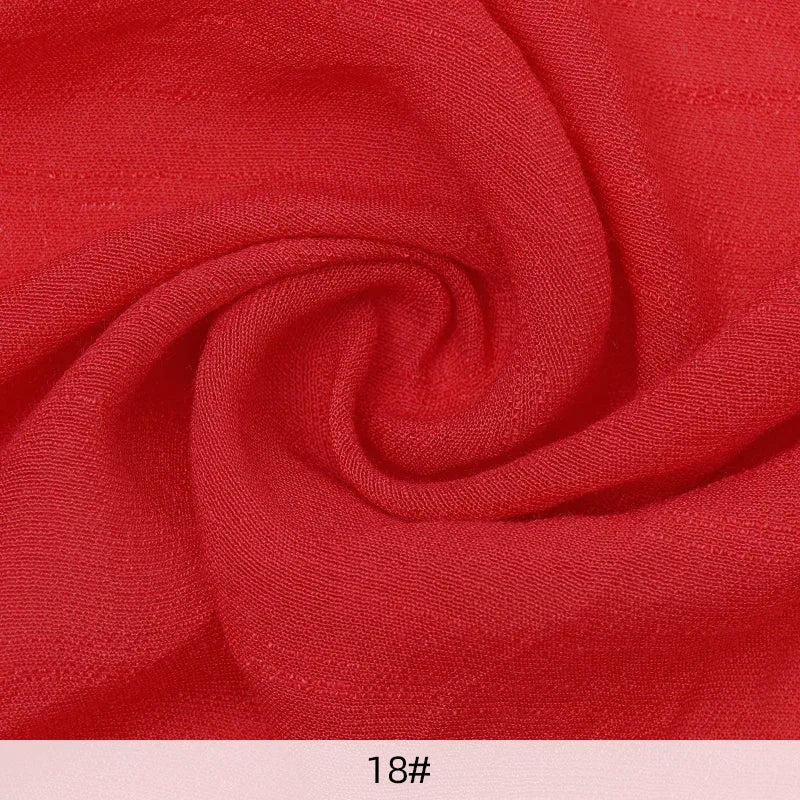 Solid Color Imitation Hemp Bamboo Crepe Fabric 5M 2M 1M 0.5M Soft Breathable Vibrant DIY Dress Gauze Curtain Bedding