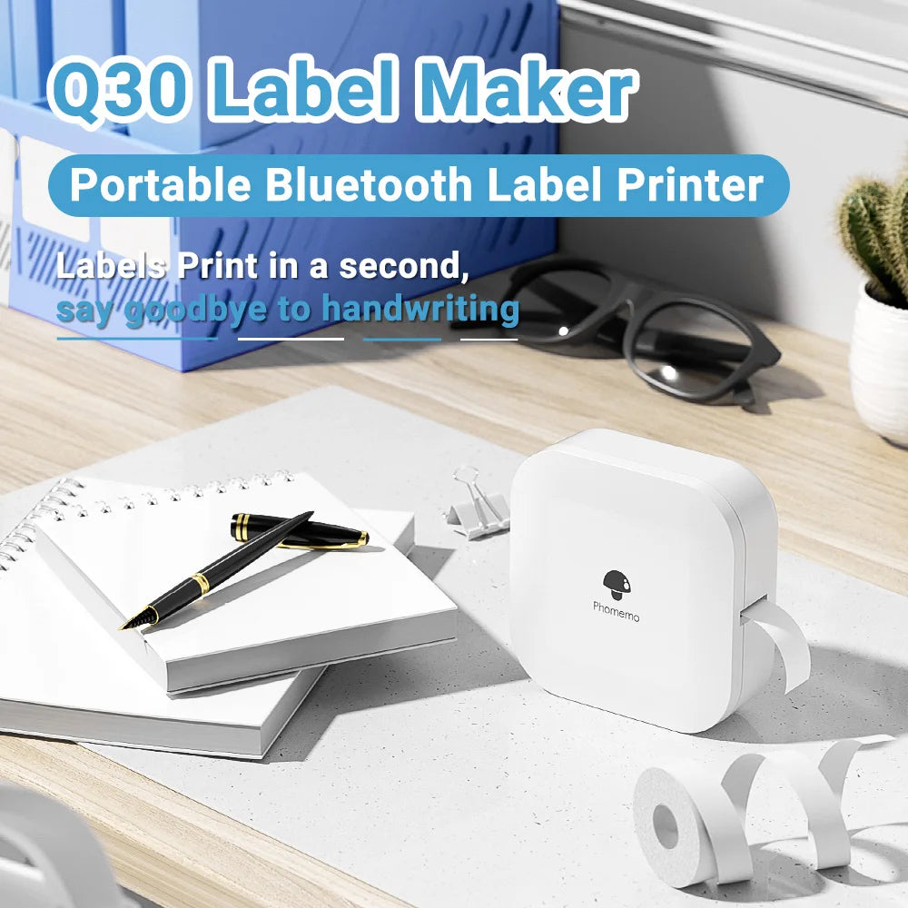 Phomemo Q30 Label Printer Mini Pocket Thermal Wireless Maker