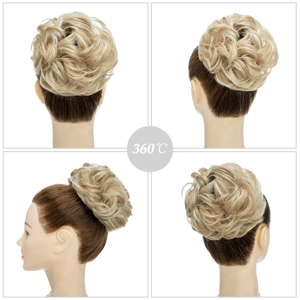 Hairro Synthetic Messy Hair Bun Scrunchies For Women 55g