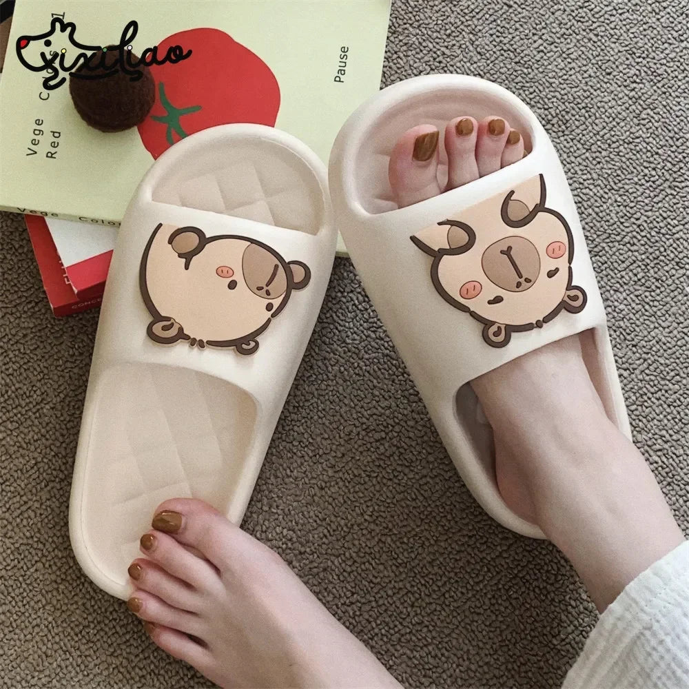 Home Slipper Women Capybara Cute Cloud Sandals Flip Flops