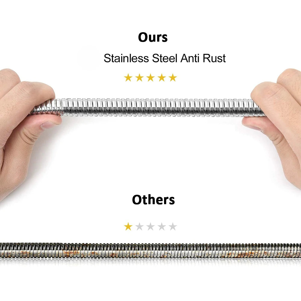 1.5/2M Black SUS 304 Flexible Shower Hose for Easy Plumbing