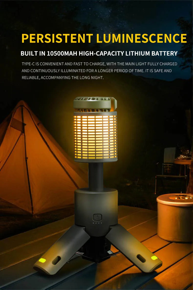 Folding Camping Light Portable Telescopic Lanterns 10000mAh Waterproof Magnetic Lamp with Triangle Stand Base