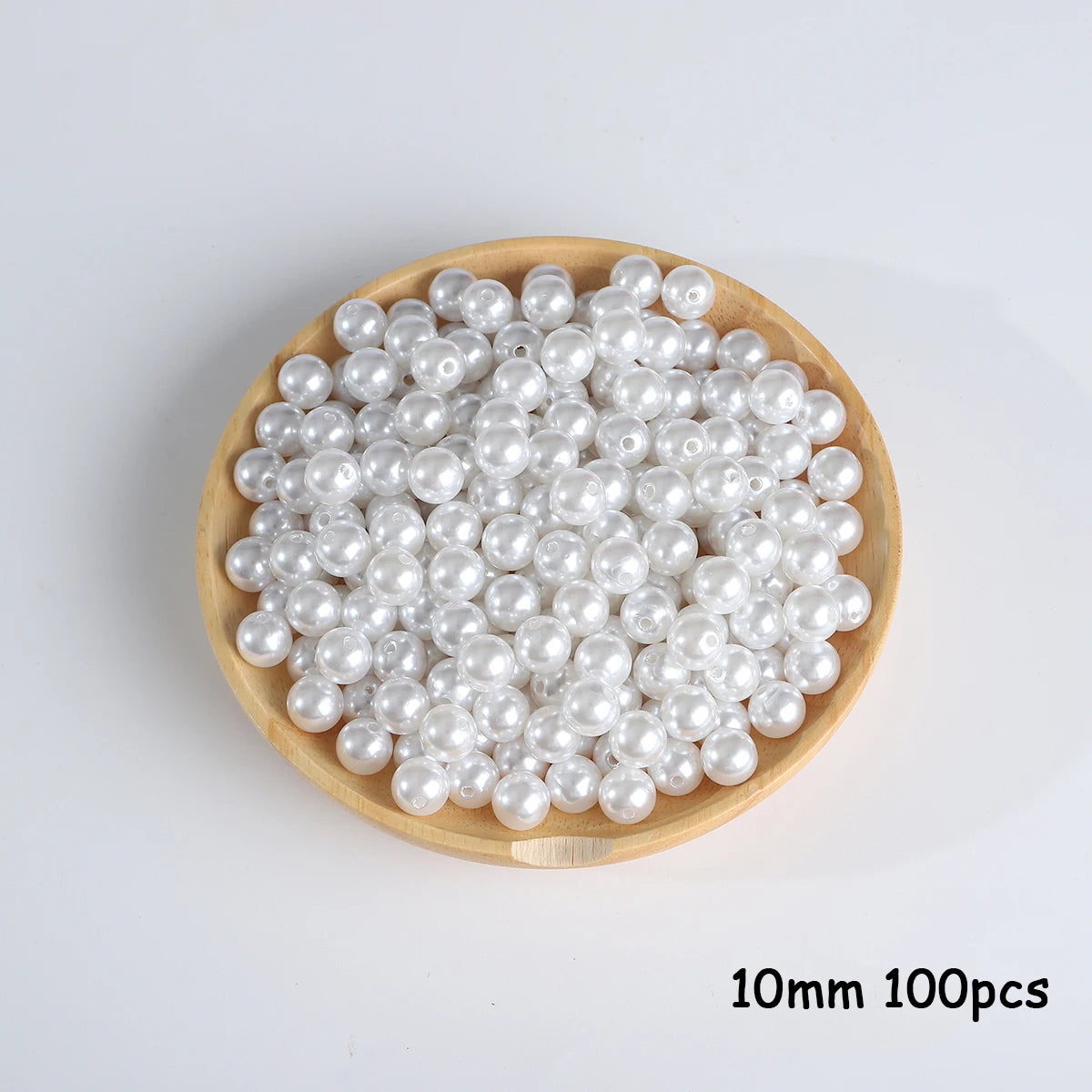 3-20mm 10-1000pcs Straight Hole ABS Imitation Pearl Beige White Bracelet Beads for DIY Jewelry Making