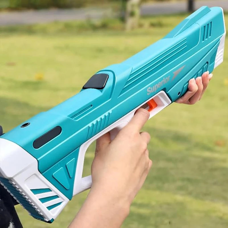 Full Automatic Electric Water Gun 43cm Portable Summer Toy for Kids and Adults Outdoor Water Battles