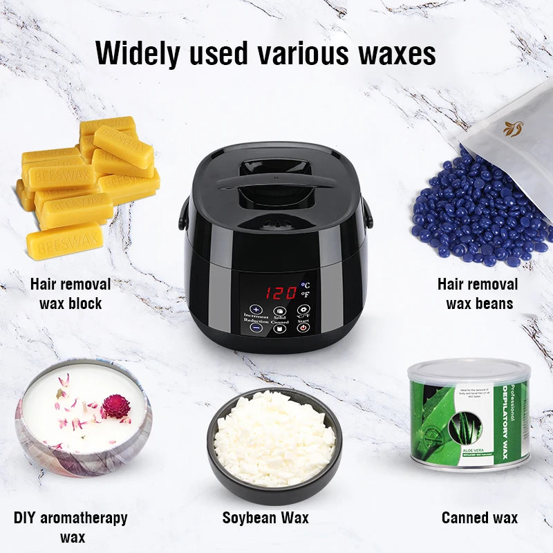 500CC Wax Heater Warmer with Smart LCD for Hair Removal