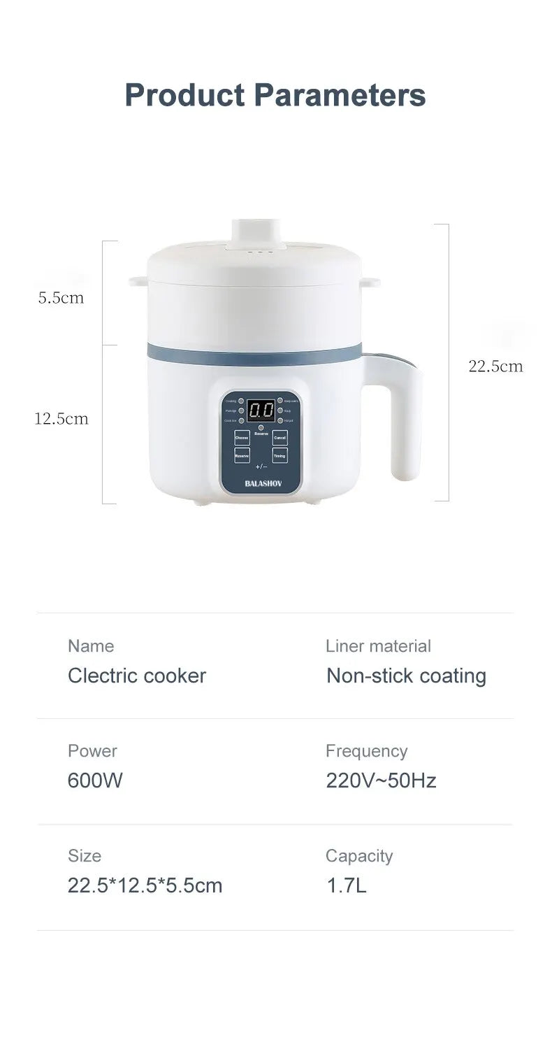 Electric Rice Cooker Single Double Layer 220V Non-Stick Smart Multi Cooker for Home