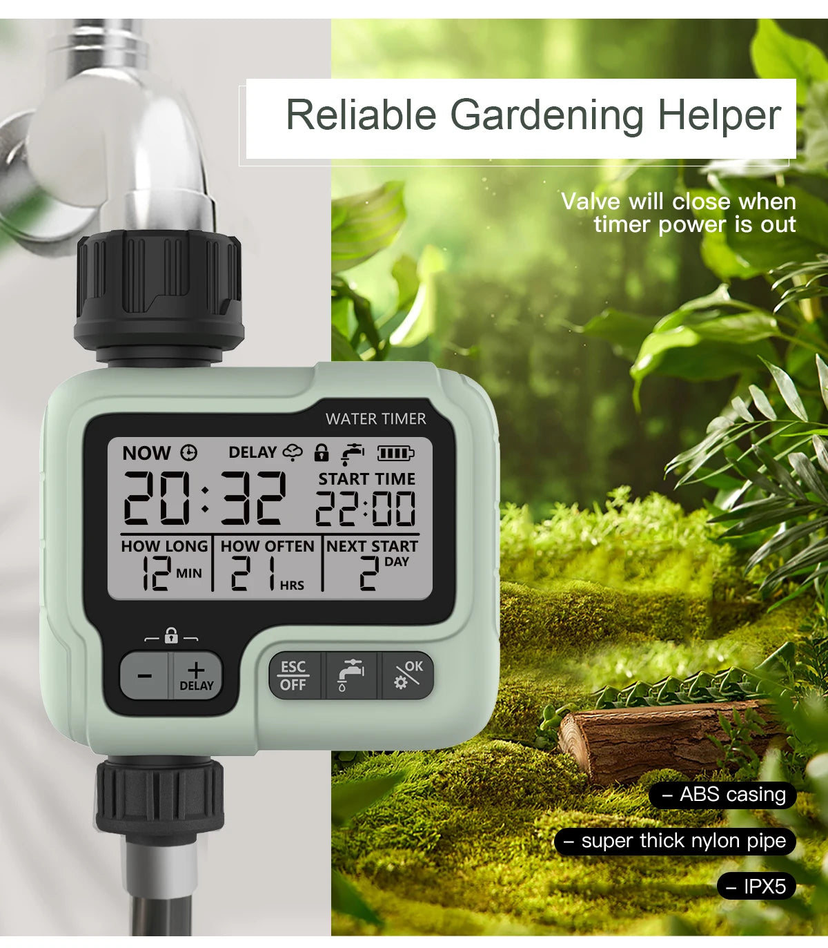 HCT-322 Automatic Water Timer Digital Irrigation Machine