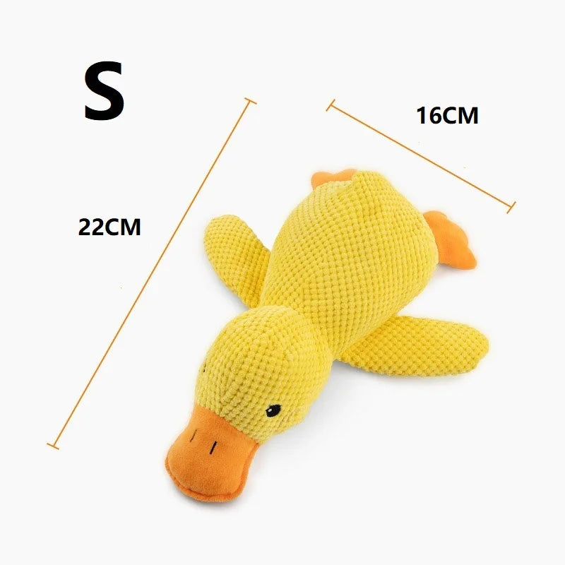Dog Toy Plush Companion Bite Resistant Teeth Grinding Sound Relief Duck Sound Toy Interactive Pet Toys GWJ15