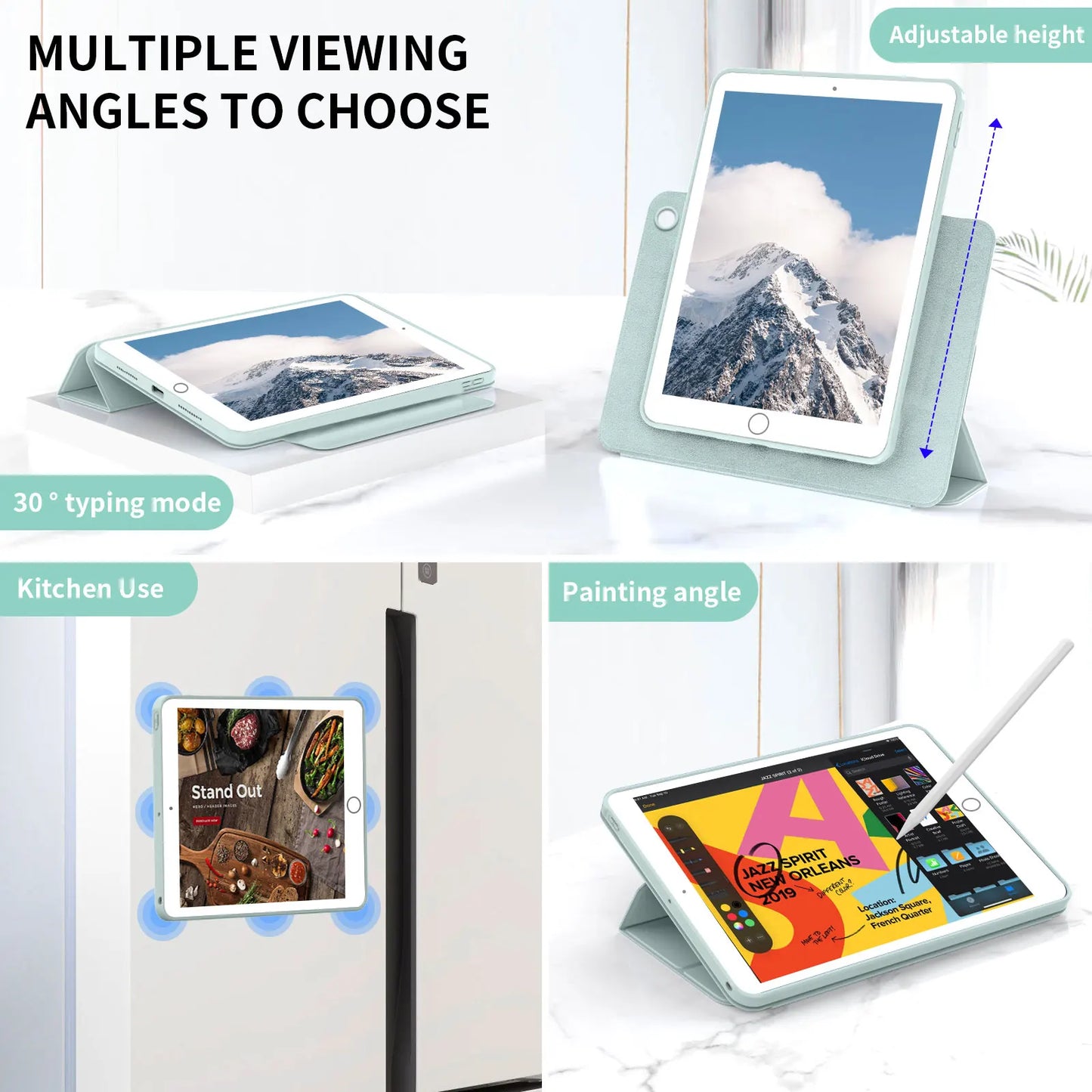 RBP Magnetic Case for iPad 10 10.9 2022 Pro 11 12.9 with Detachable Back Shell for iPad Air 4 10.9 and iPad 10.2 7th 8th 9th Mini 6 Protection and Style