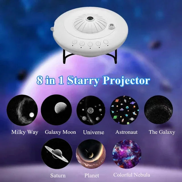 New UFO LED Star Projector Night Light 8 in 1 Planetarium Lamp for Kids Room Decor