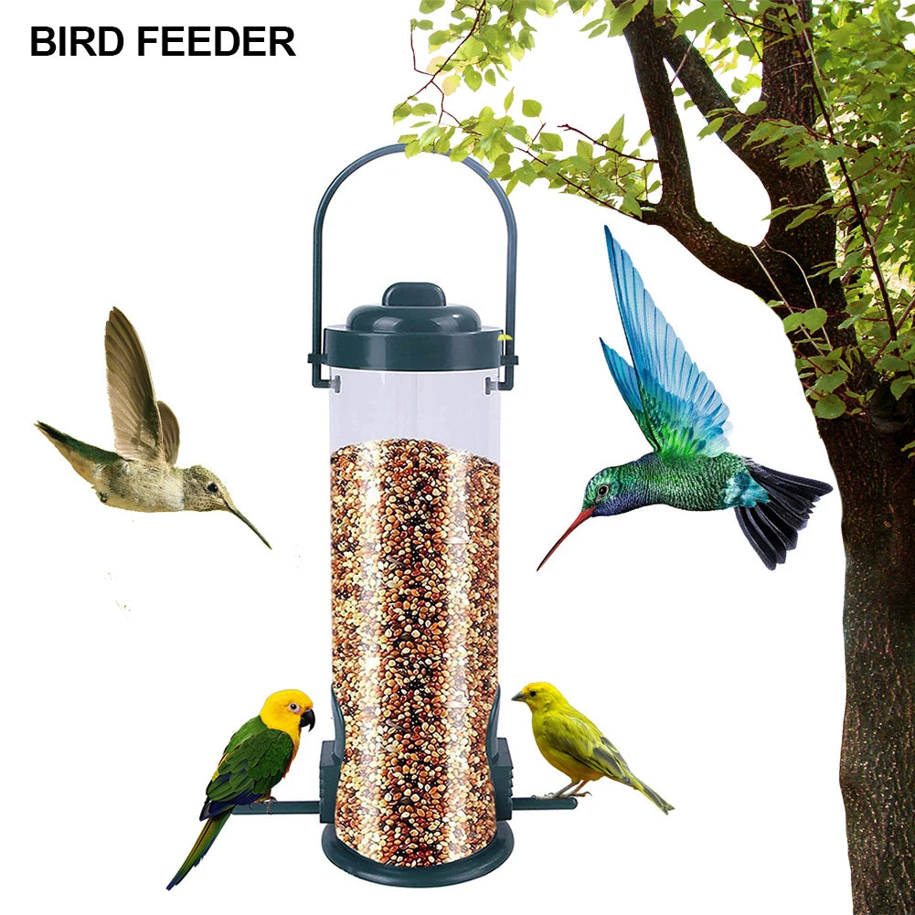 Bird Feeder Hanging Food Dispenser Parrot Food Box for Outdoor Balcony Feedboxes for Feeder Garden Bird Accessories Supplies