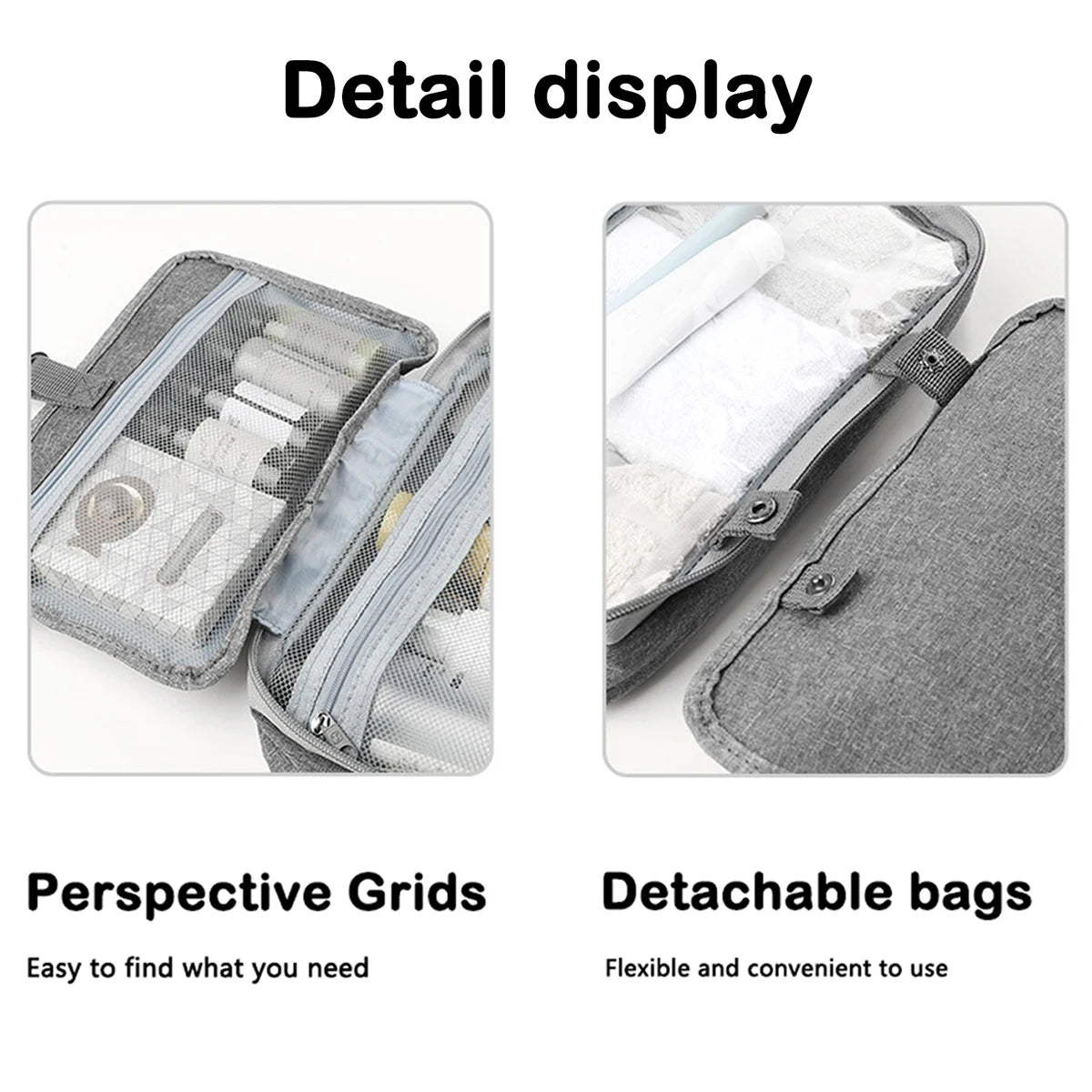 Hanging Toiletry Bag for Travel Waterproof Makeup Organizer Large Capacity Cosmetic Bag for Men and Women