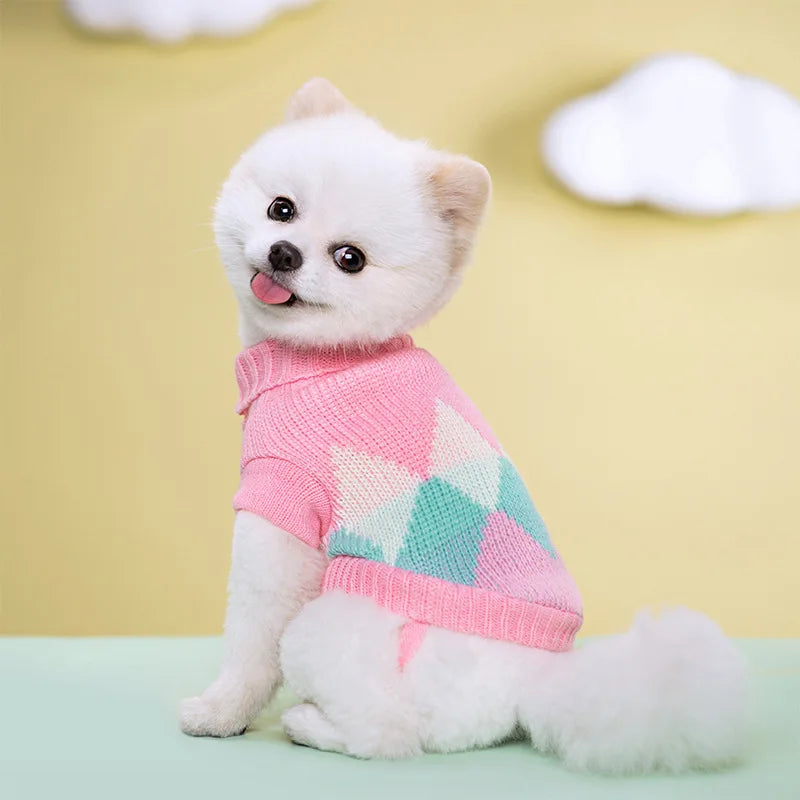 S-xxl Medium Knitted Dog Sweater for Small Dogs York Warm Cat Coat Winter Dogs Clothes Pet Costumes Dog Pullover Puppy Supplies