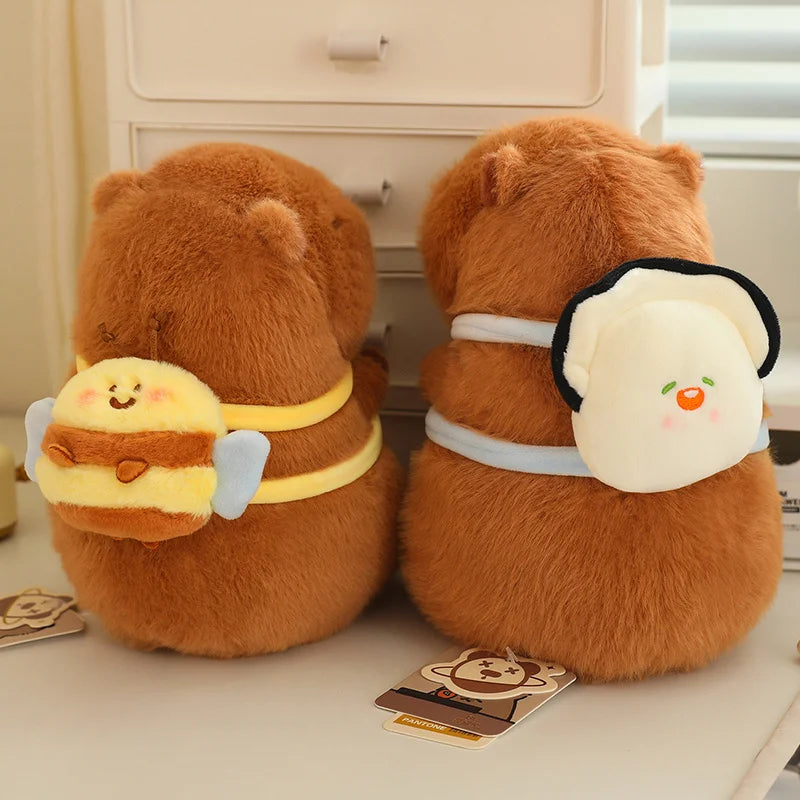 Lotus Leaf Capybara Plush Toy with Unicorn and Dinosaur Design