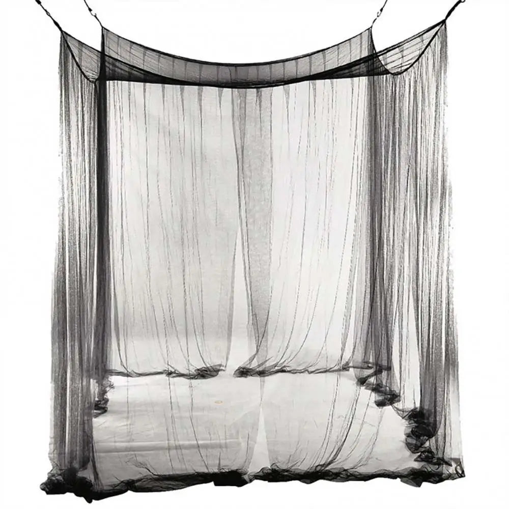 Mosquito Net Cotton Four-Door Canopy for King/Queen Bed
