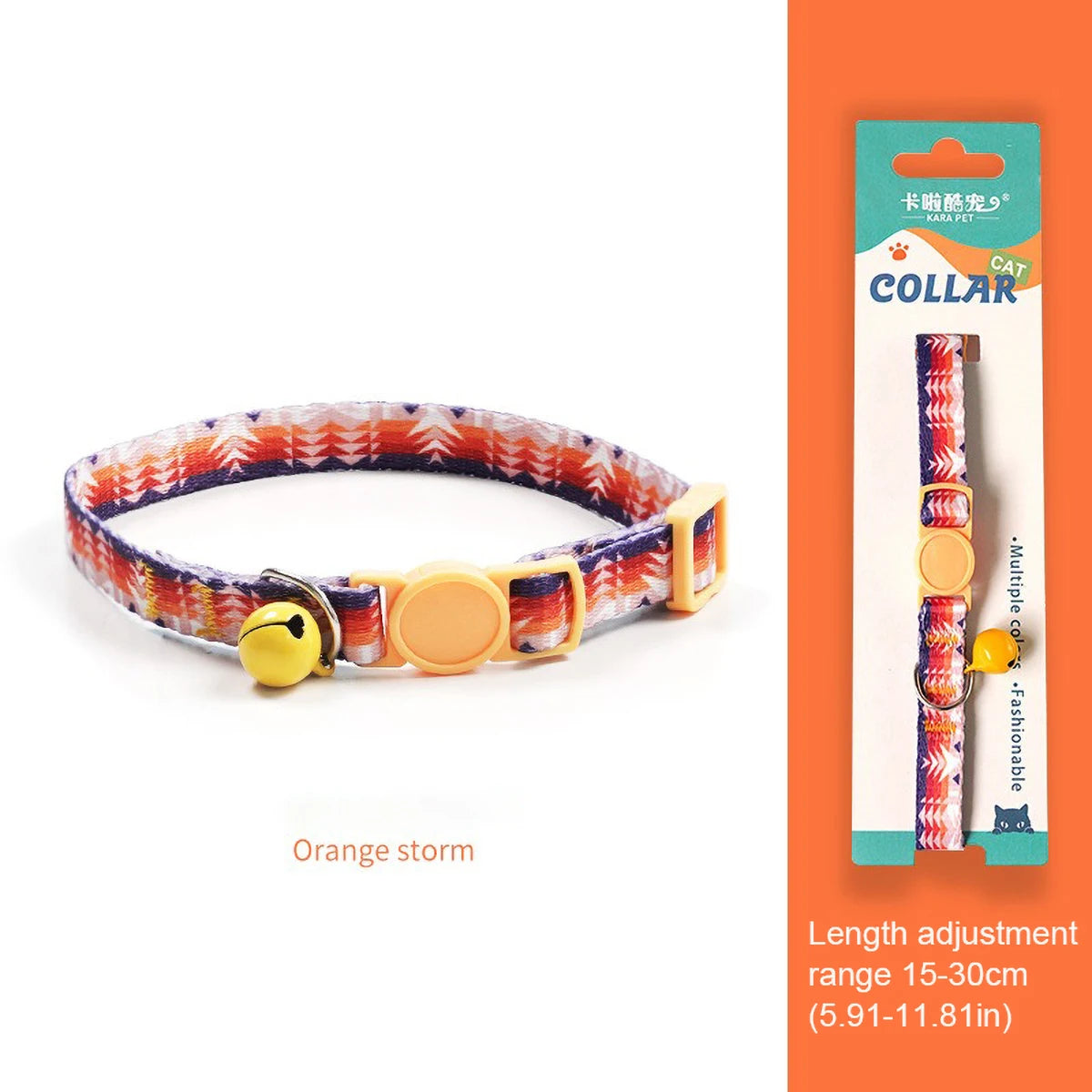 Cute Cat Weaving Necklace with Small Bell Design Anti-Suffocation Cat Collar Adjustable 15-30cm Comfortable Soft nylon material