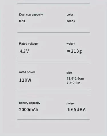 Portable High-Power Car Vacuum Cleaner with Suction and Blowing Function