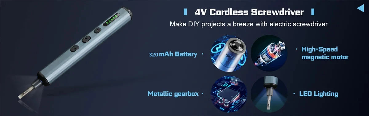 68-in-1 Precision Electric Screwdriver Set with 64 Bits and 5 Torque Settings for iPhone Watch Camera PC