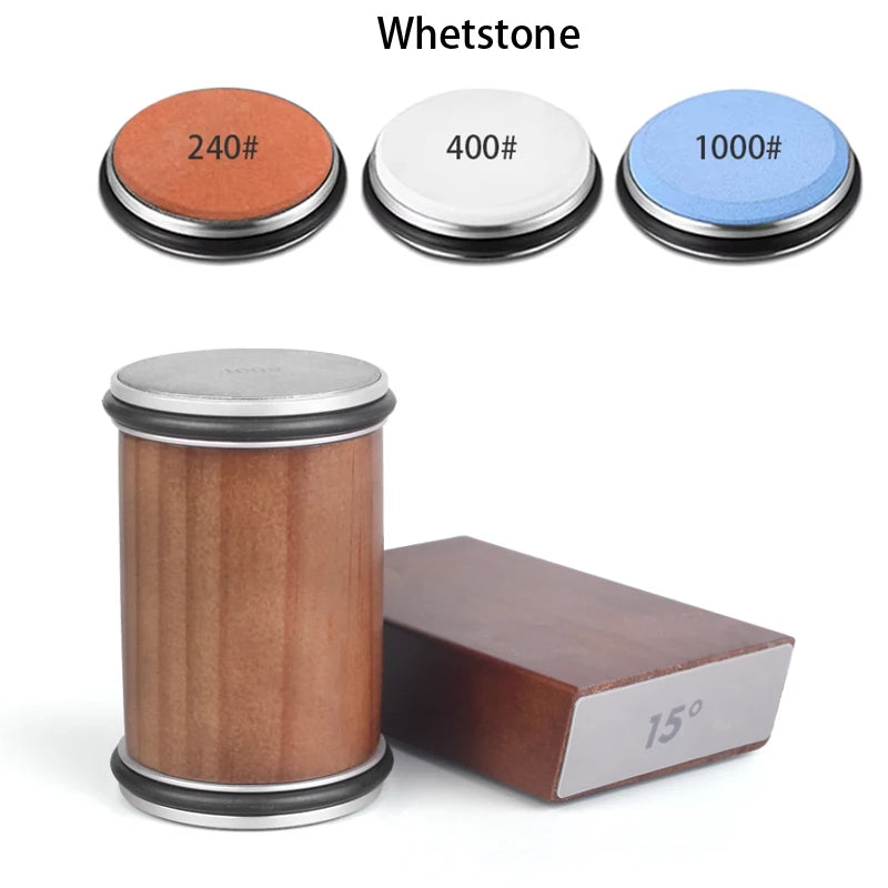 Rolling Knife Sharpener Kit with Magnetic Holder and Diamond Stones