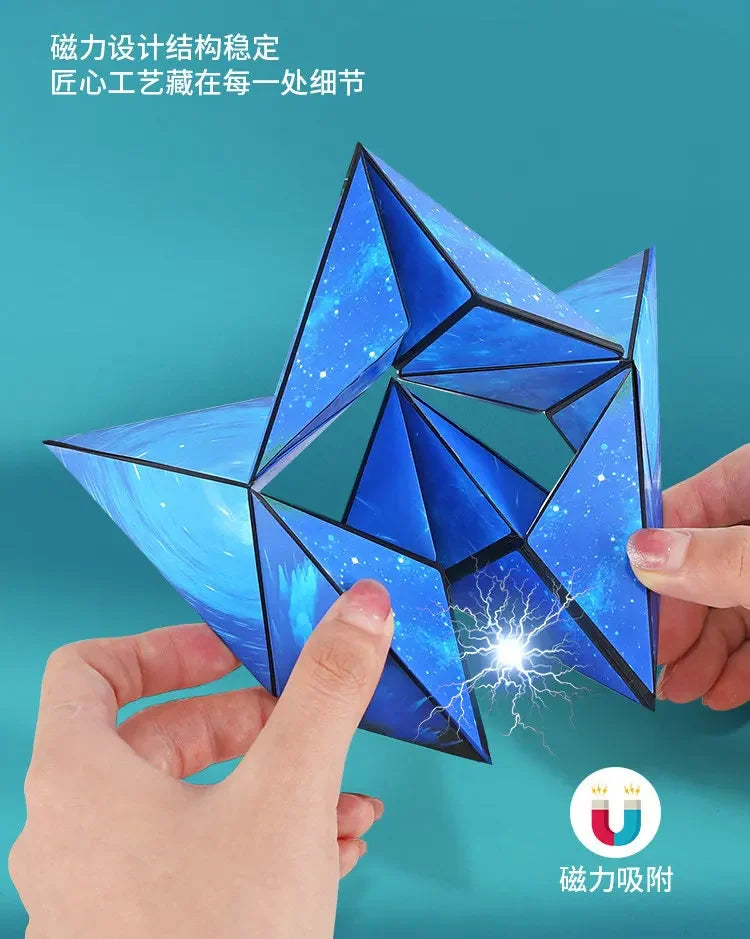 Variety Geometric Changeable Magnetic Magic Cube Fidget Stress Reliever