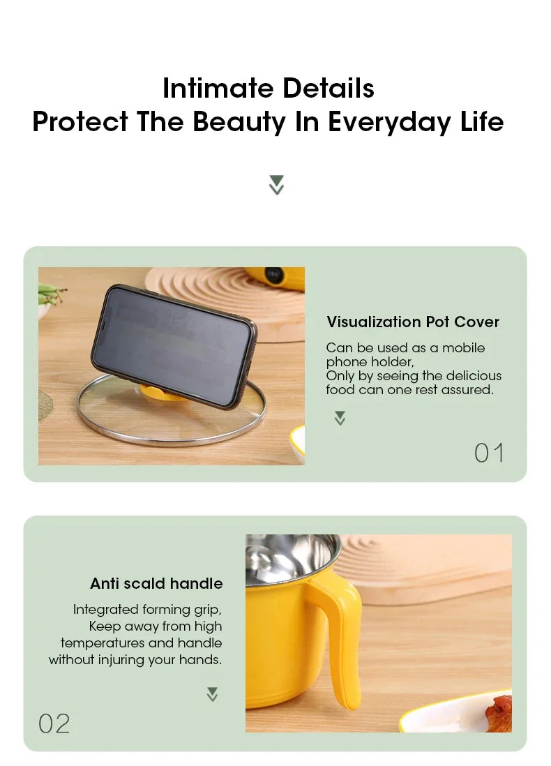 1.8L 220V Mini Multifunctional Electric Hot Pot for Dorms