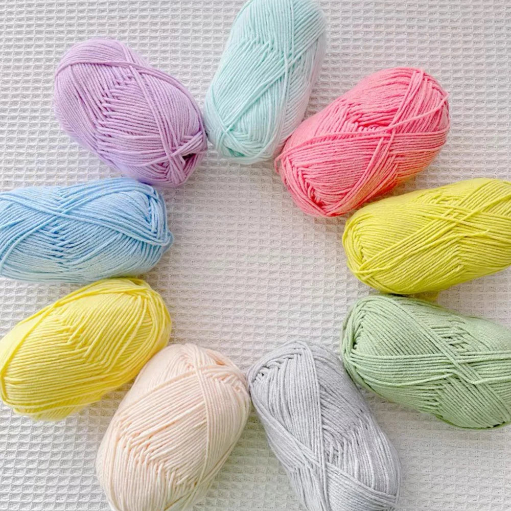 A1-1 50g Set Soft Milk Cotton Yarn for Knitting and Crochet