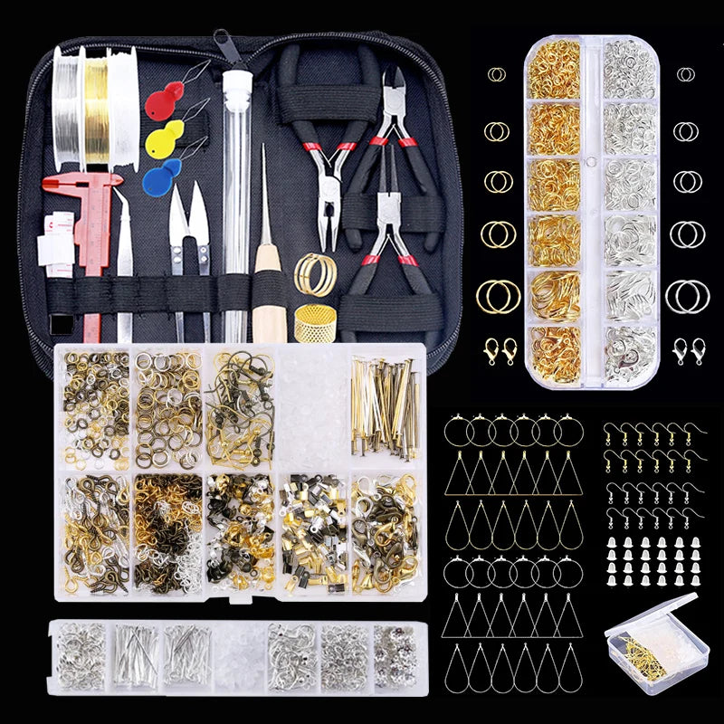 Jewelry Making Supplies Kit with Tools, Copper Wires and Findings