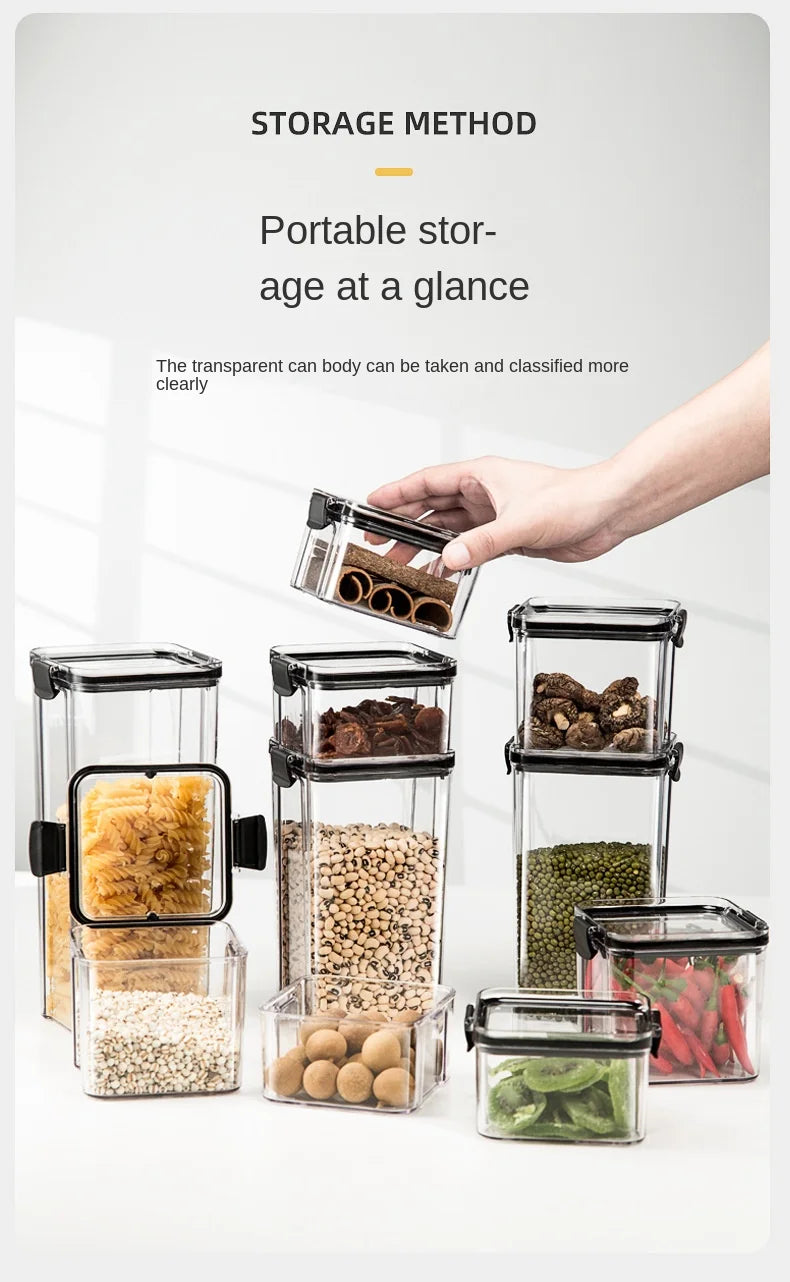 Kitchen Grain Storage Jars Set β Moisture-Proof Organizer for Seasonings