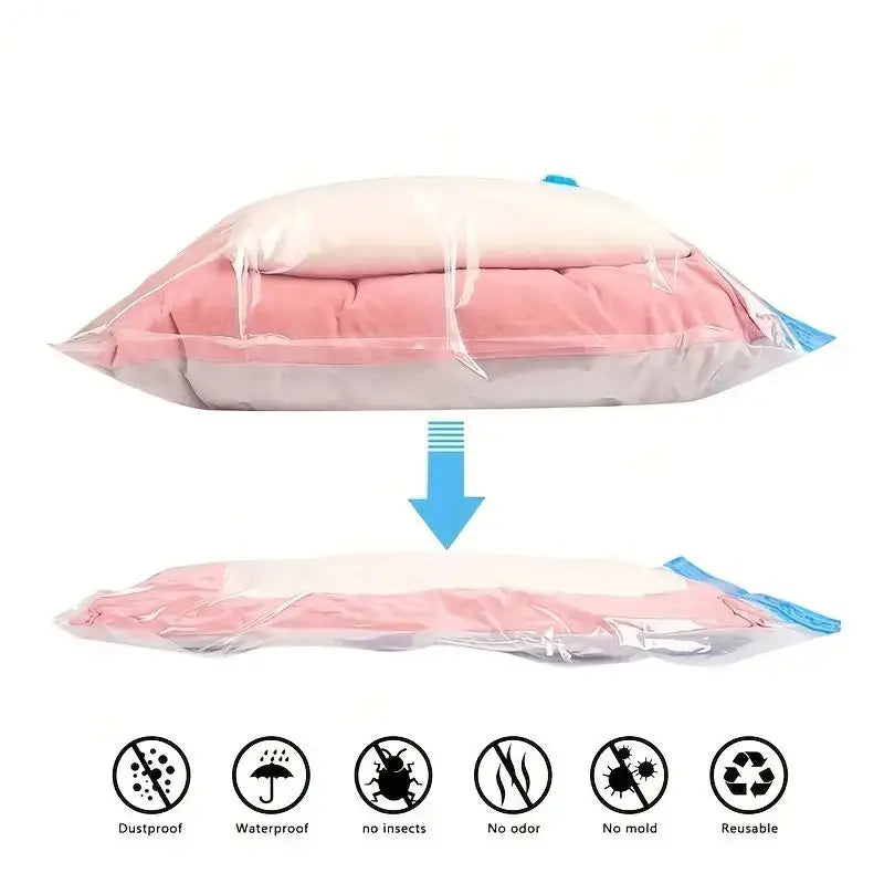 Mini Vacuum Sealer with Electric Pump for Space Saving Clothes and Food Storage Bags