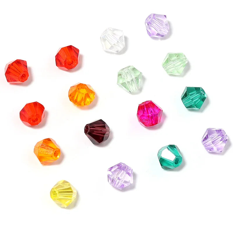 4mm Faceted Glass Crystal Rondelle Beads Kit in 15 to 24 Colors for DIY Jewelry Making Charms Bracelets and Earrings