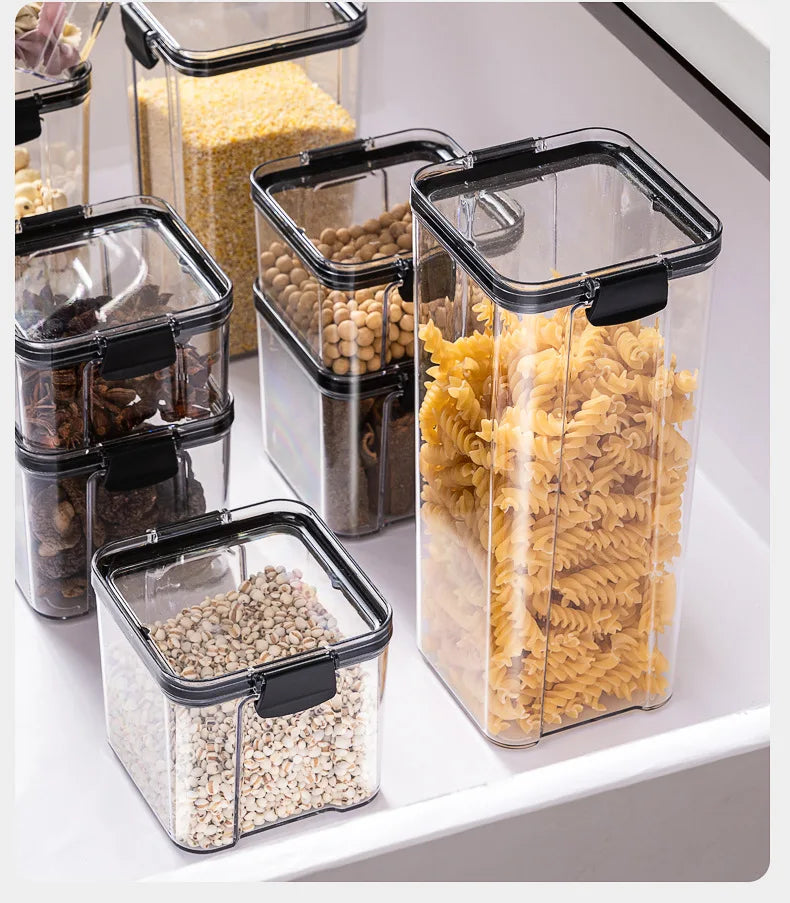 Kitchen Grain Storage Jars Set β Moisture-Proof Organizer for Seasonings
