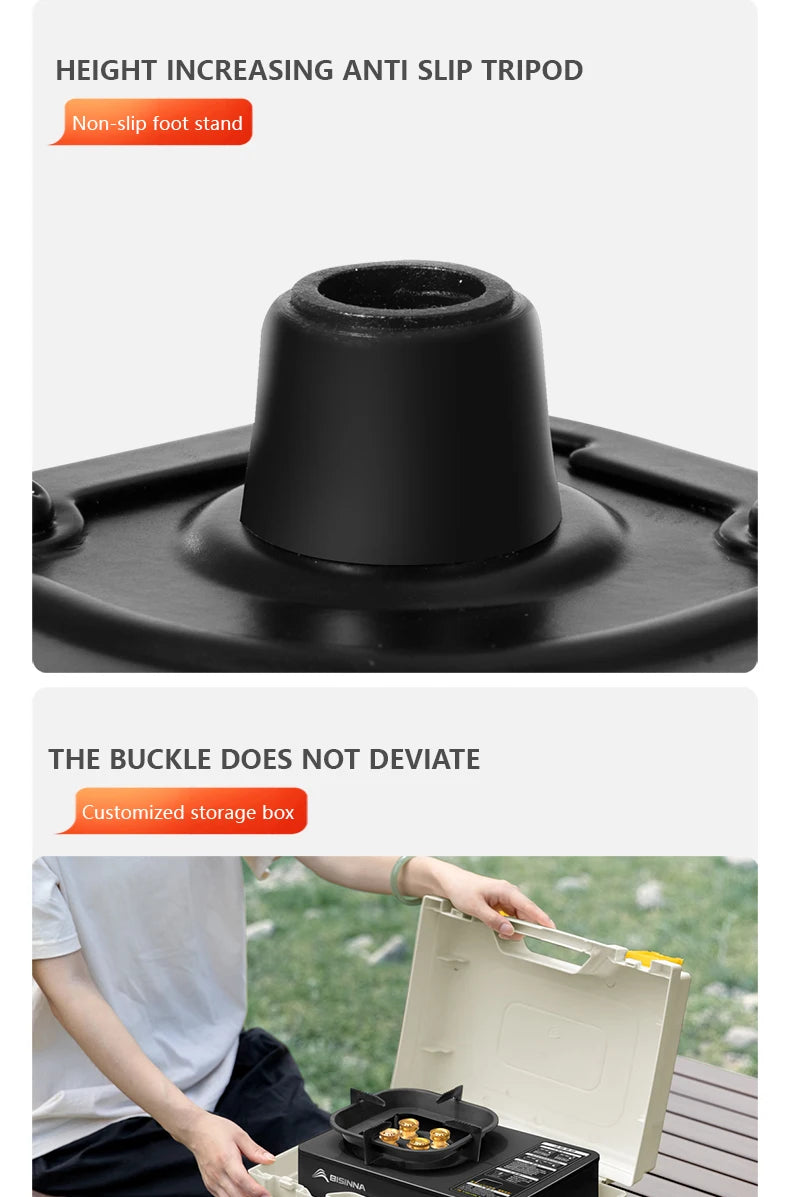 BISINNA Camping Gas Stove 5800W Portable Burner for Outdoor Trekking