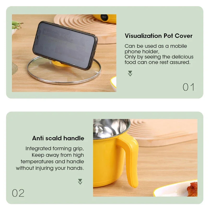 1.8L 220V Mini Multifunctional Electric Hot Pot for Dorms