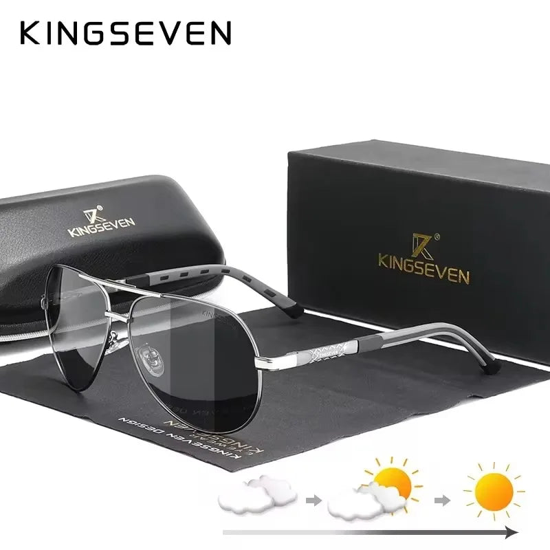 KINGSEVEN Classic Pilot Sunglasses Polarized UV400 Large Frame