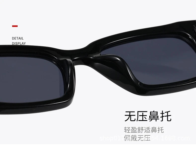 2022 New Fashion Vintage Sunglasses Women Retro Rectangle Eyewear