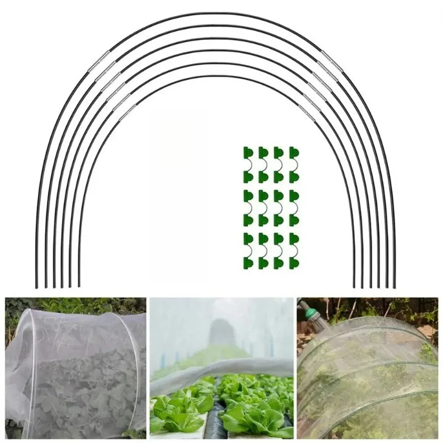 Greenhouse Hoops Garden Frame Set 18pcs or 30pcs Durable Tunnel Support for Stable Gardening Plant Protection