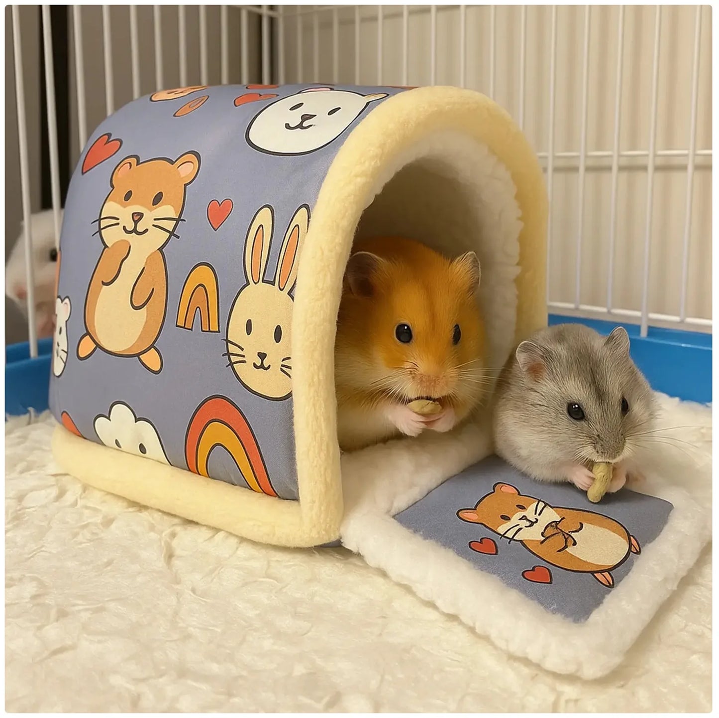 New Style Pet Cotton Nest Winter Insulated House Hamster Nest Golden Thread Bear Flower Branch Rat Add Cotton Warm Nest Little