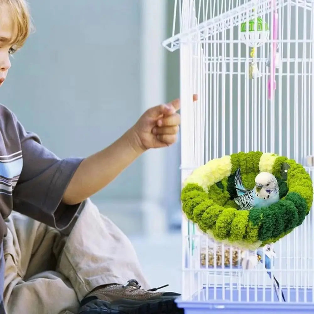 Parakeet Nest Cockatiel Bed Bird Nest Winter Sleeping Bed Plush Warm Bird Beds Comfortable Winter Warmer Pet House Warm Hut Tent