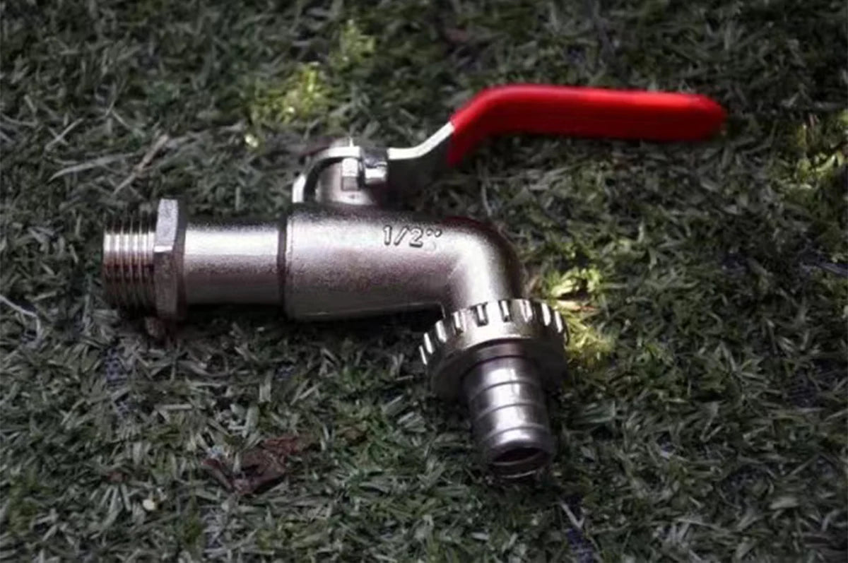 Herramientas de jardinería Grifo de agua de latón de 1/2" para exteriores e interiores, usado, con palanca de encendido y apagado fácil, grifos de suministro de riego, válvula de bola