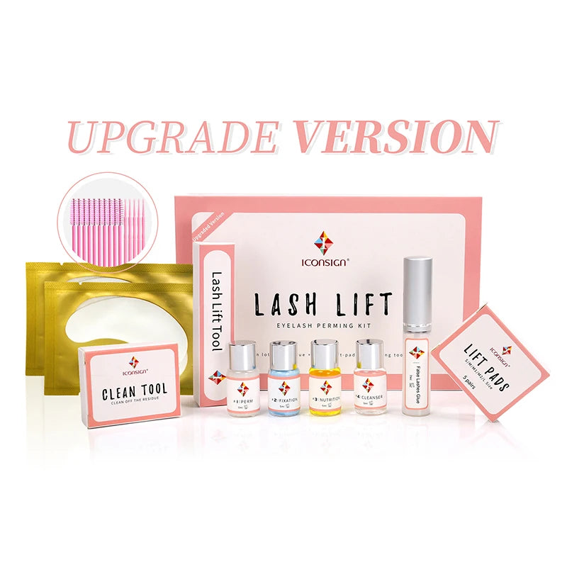 Iconsign Lash Lift Kit Upgrade Version Long Lasting Eyelash Perm Enhancer Lasts 6 to 8 Weeks Calia Makeup Tools