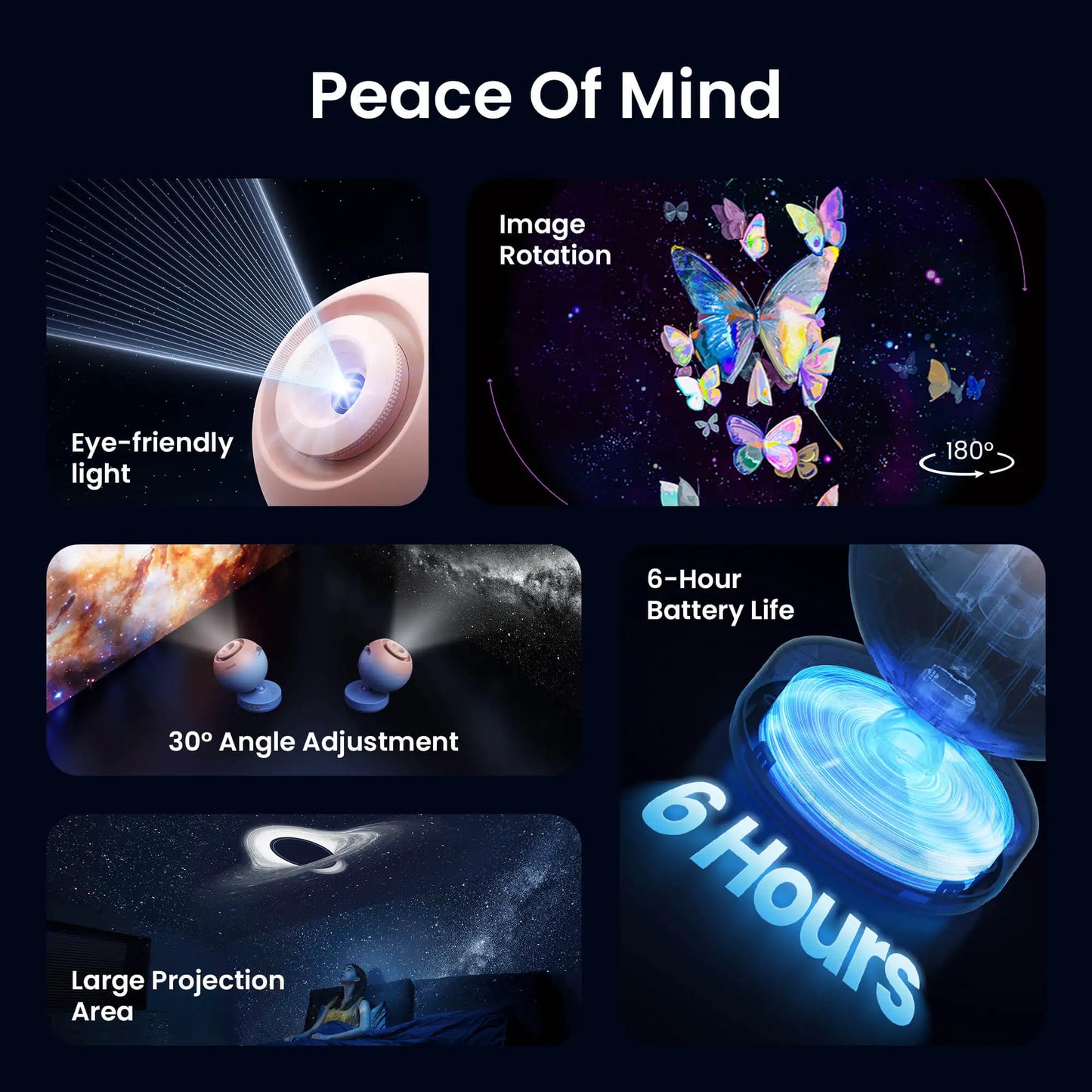 POCOCO Galaxy Projector Star Night Light Lamp for Children